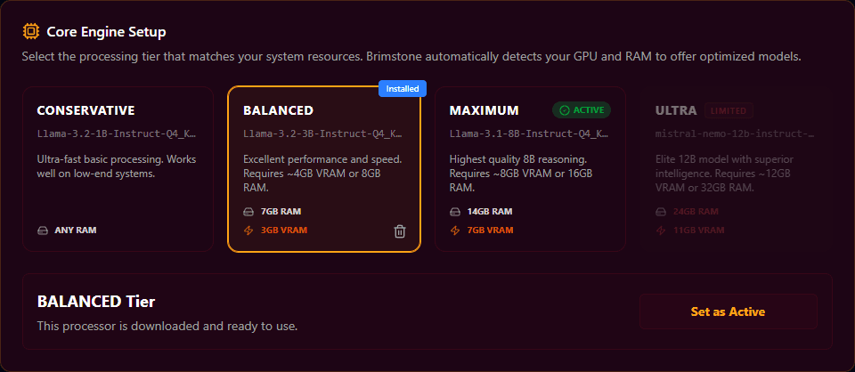 1. Core Engine Setup